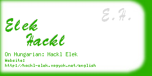 elek hackl business card